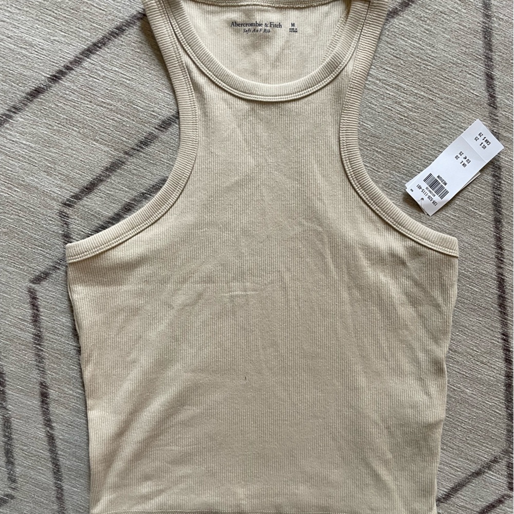 Abercrombie & Fitch Soft A&F Rib, Almond, Size M, NWT